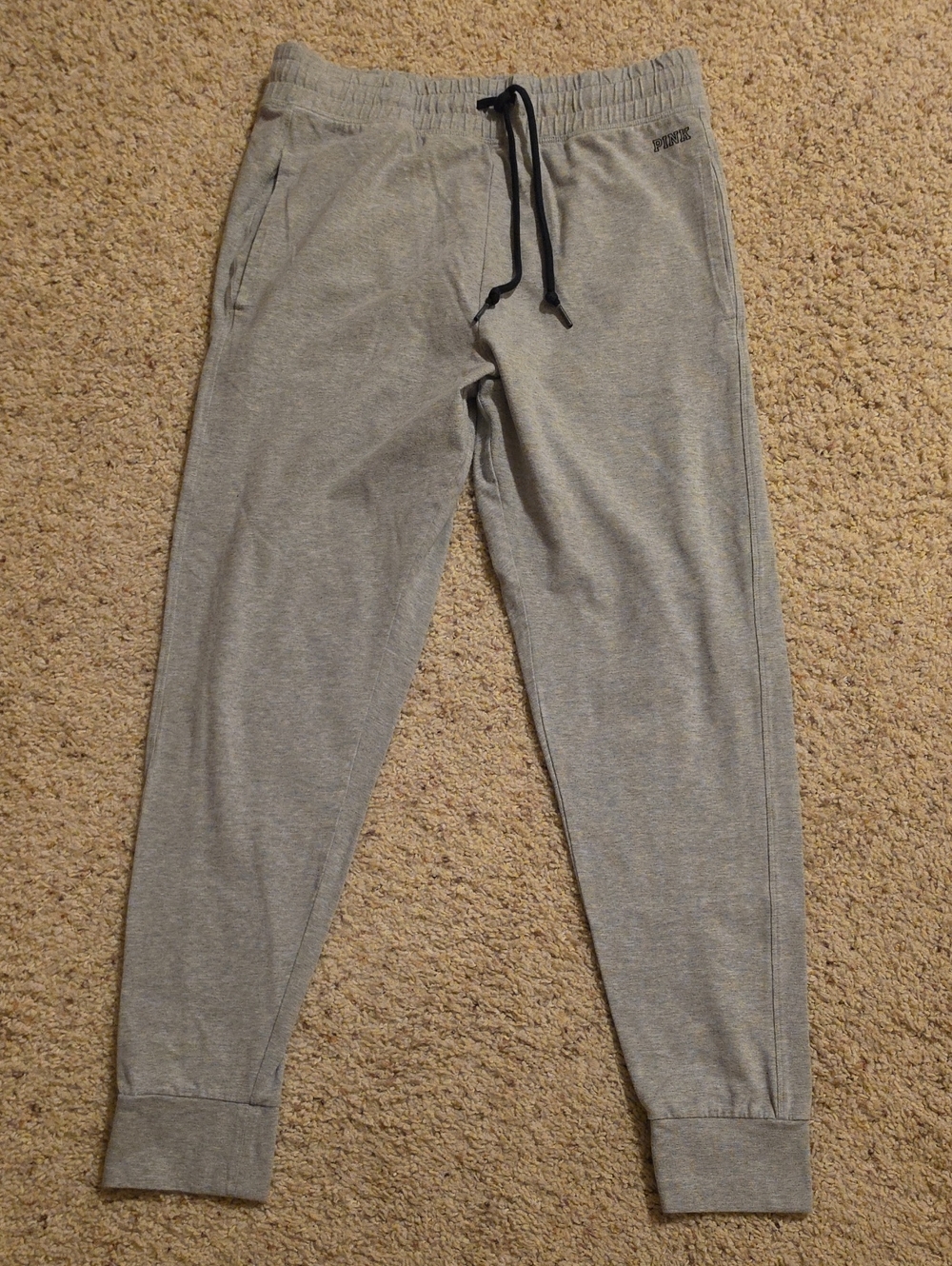 PINK Victoria's Secret Light Gray Women's Cotton Jogger pants